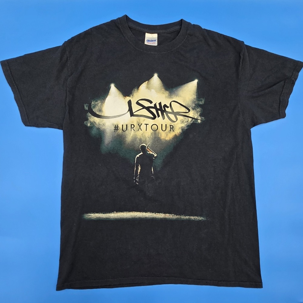 Usher UR Experience Tour‎ T-Shirt 2014 #URXTOUR Concert Merch Black Men's Large